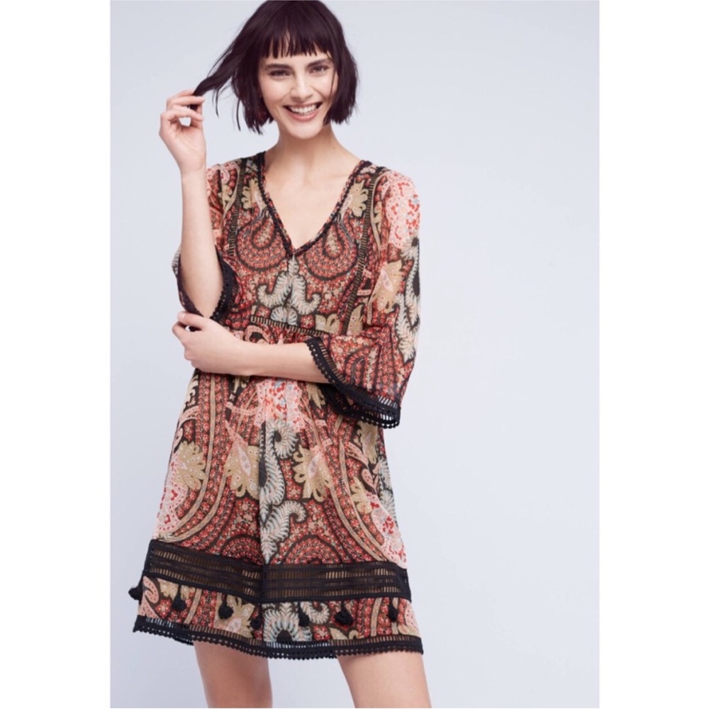 Anthropologie Ranna Gill Joss Kimono Paisley Dress